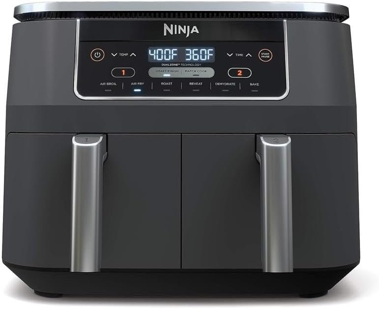 Ninja DZ201 Foodi 8 Quart 6-in-1 DualZone 2-Basket Air Fryer 