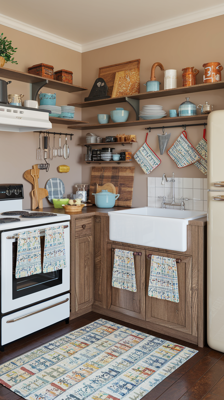 kitchen with lots of affordable accessories 