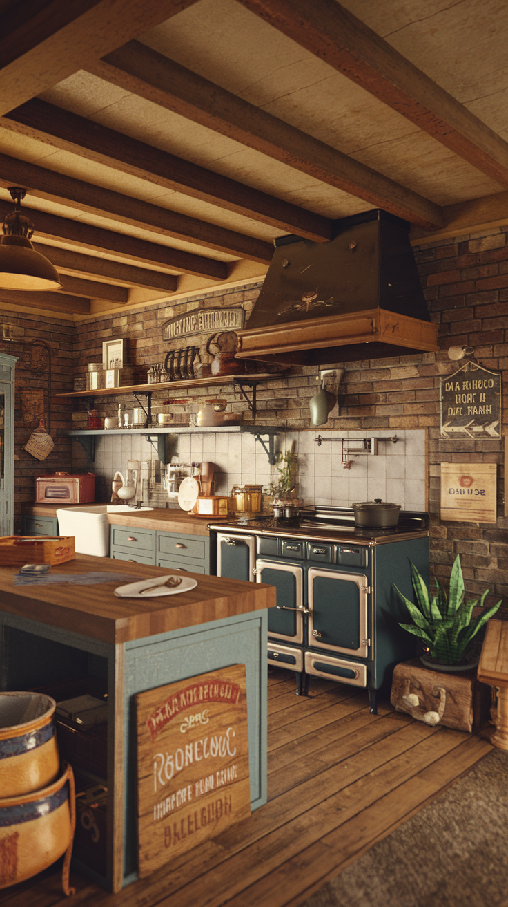 vintage and antique farmhouse kitchen decor accents