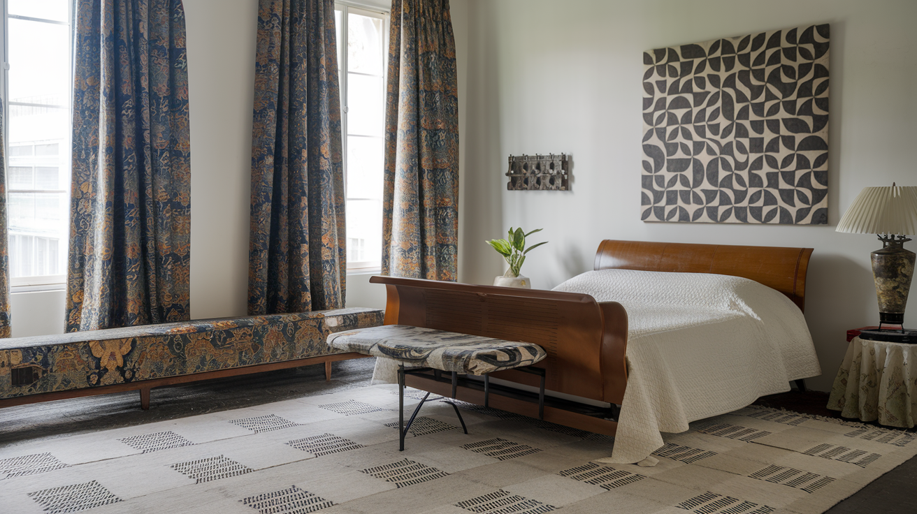 traditional bedroom style with vintage pieces