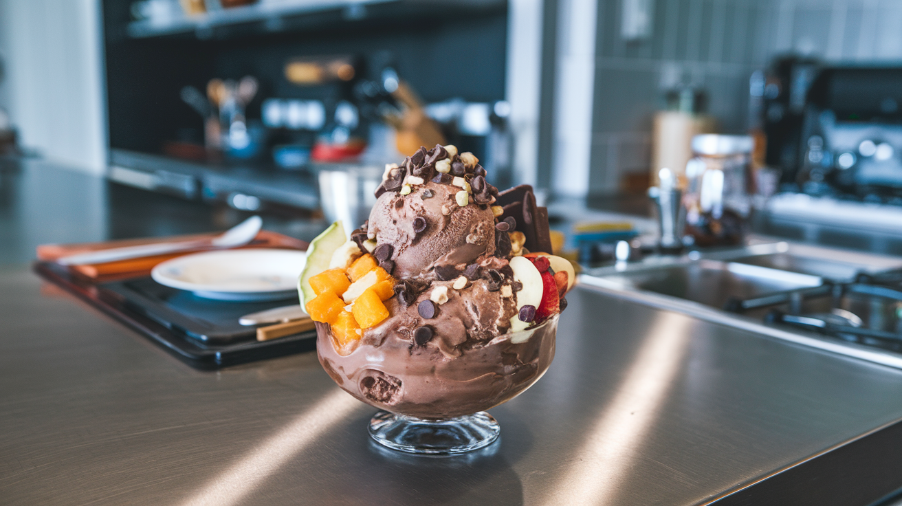 ice cream sundae Ninja NC301 CREAMi Ice Cream Maker