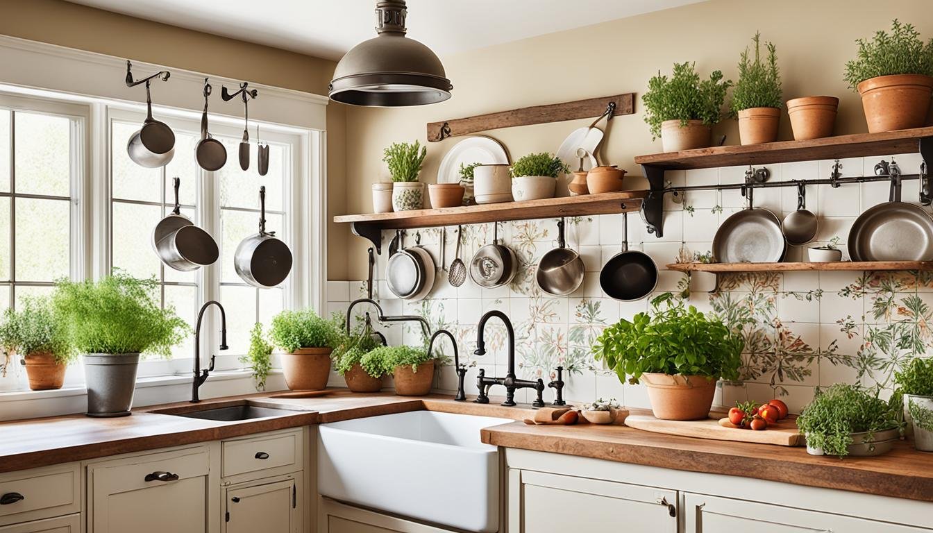 kitchen decor idea with plants and natural light