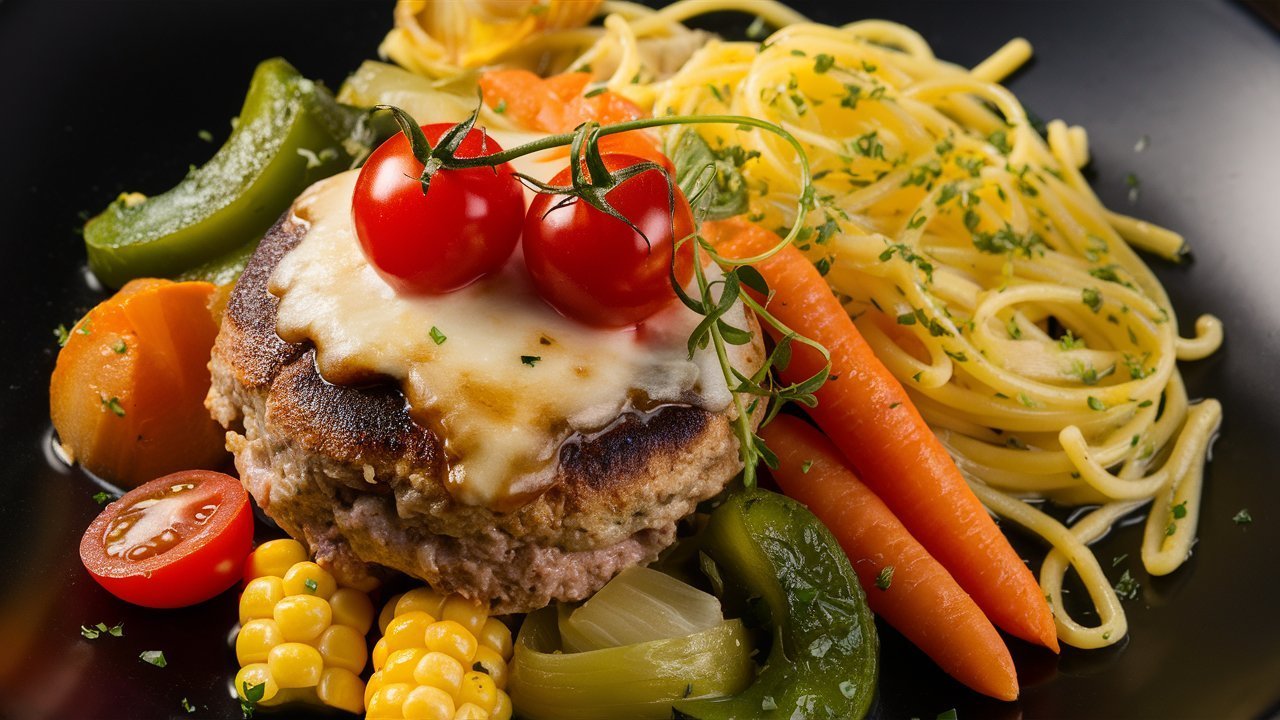 ground turkey dinner with vegetables and pasta