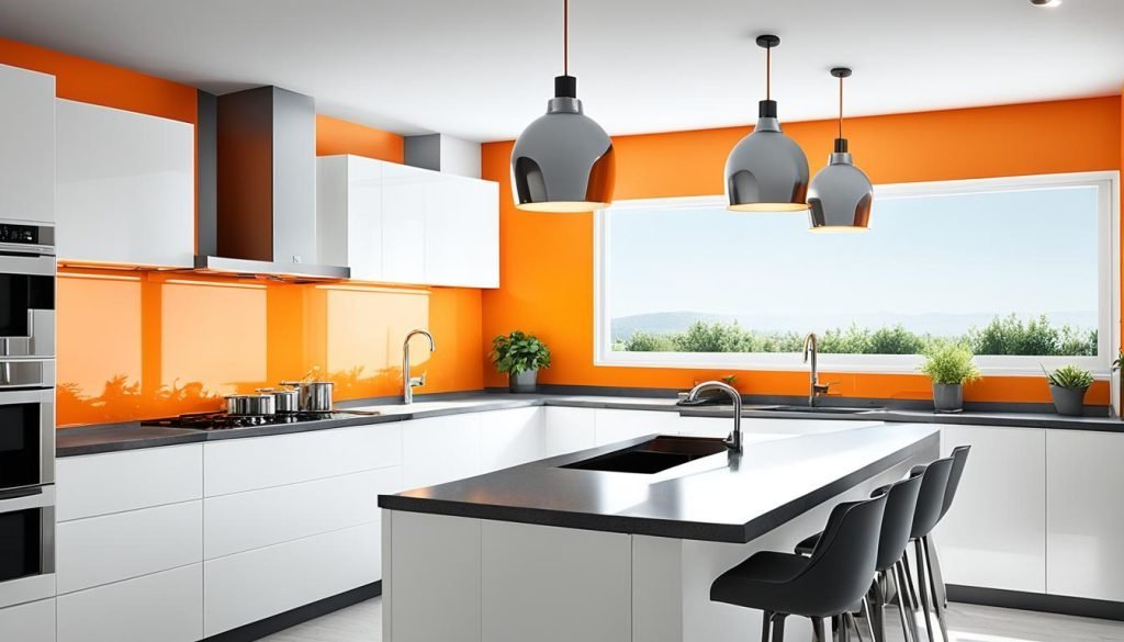 contrasting kitchen colors