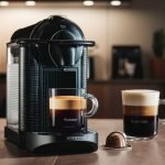 Nespresso VertuoPlus Deluxe Coffee and Espresso Machine by Breville with Milk Frother, Titan