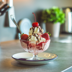 strawberry ice cream sundae