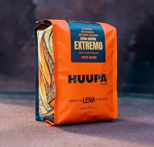 Wood roasted HUUPA coffee 100% robusta bean coffee