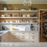 an organized kitchen making the most of cabinet and shelf space