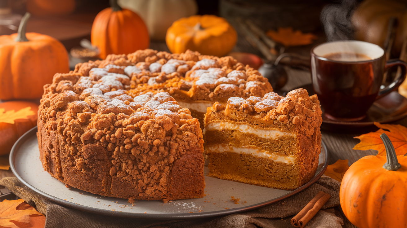 pumpkin streusel coffee cake